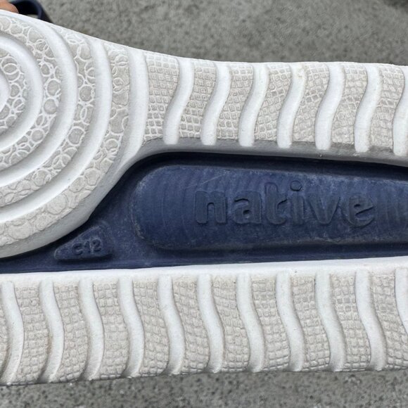 Native Chase Sugarlite Sandals Kids 12 Blue Adjustable Lightweight Summer Shoes - Picture 8 of 11